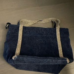 Denim tote bag from Anthropologie.